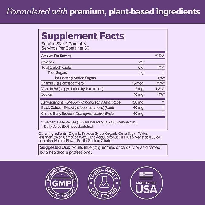 MENO Gummies for Menopause, 30 Servings (Pack of 1) - Hormone-Free Menopause O Positiv uk supplements
