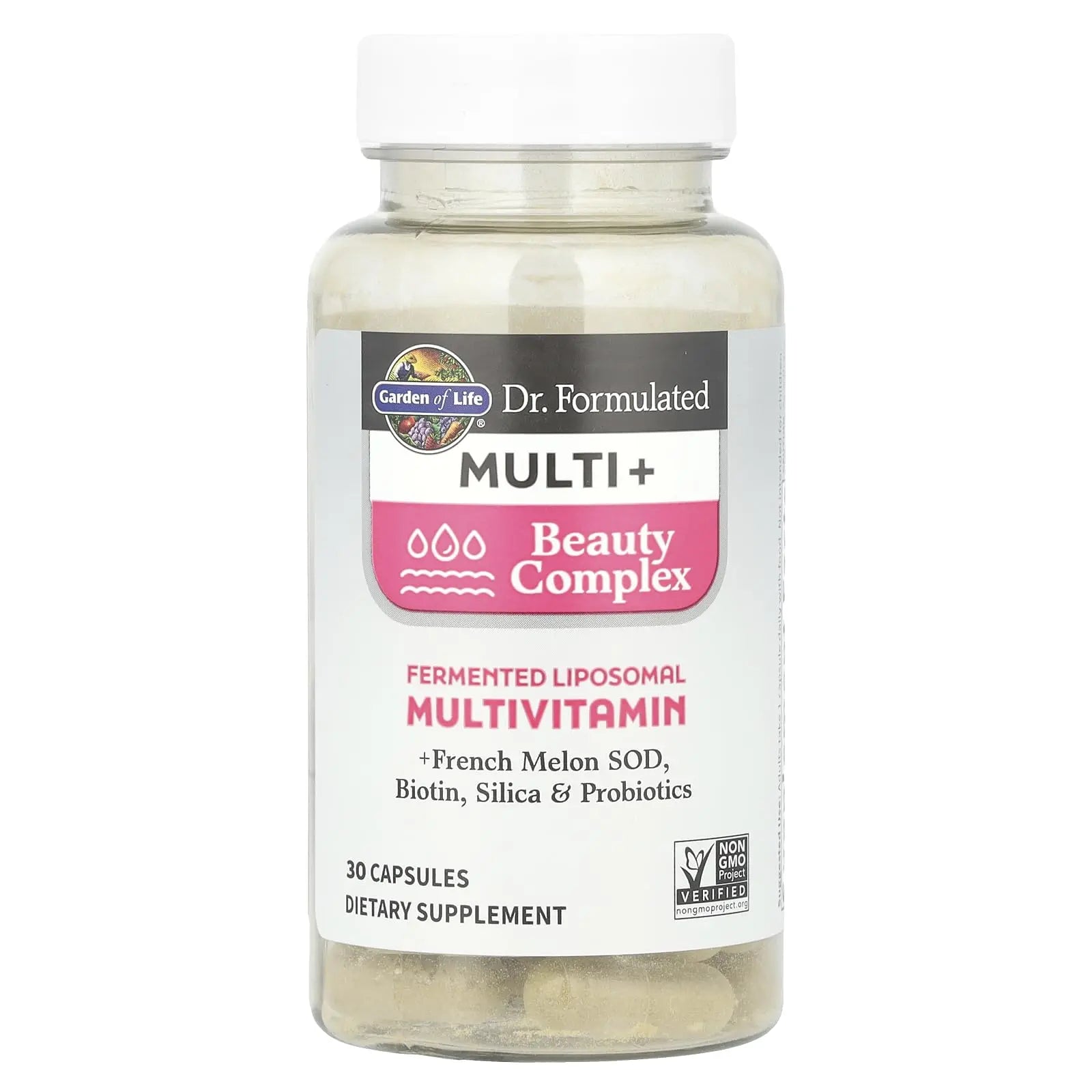 Garden of Life Dr Formulated Multi+ Beauty Complex Fermented Liposomal Multivitamin Plus Hair Skin and Nails Vitamins, French Melon SOD Garden of Life uk supplements