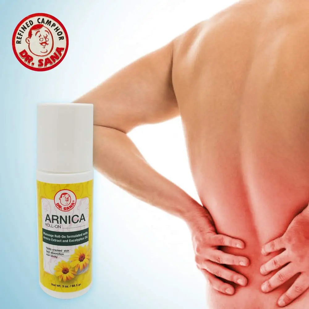Dr Sana Arnica Roll-On. Topical Analgesic and Moisturizer. Soothes Dry and Cracked Skin. 3 oz. Pack of 6 Dr. Sana uk supplements