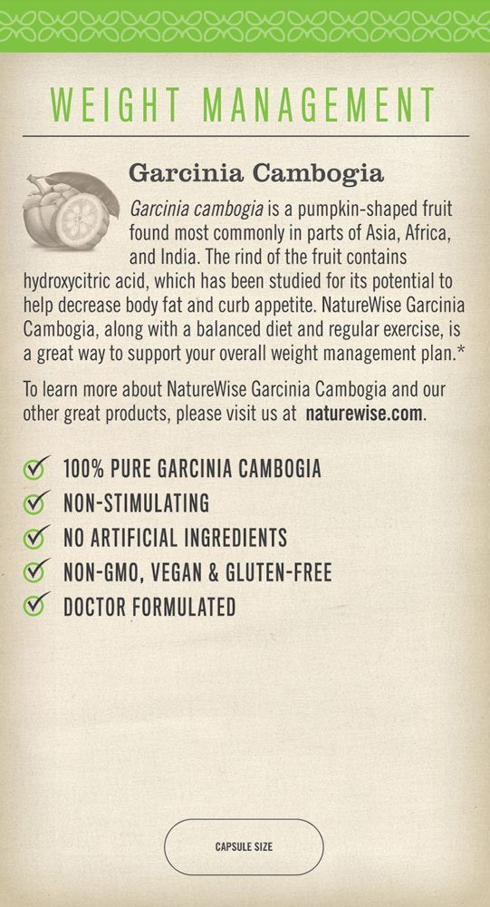 Naturewise Garcinia Cambogia (2 Month Supply) Pure Garcinia Cambogia NatureWise uk supplements