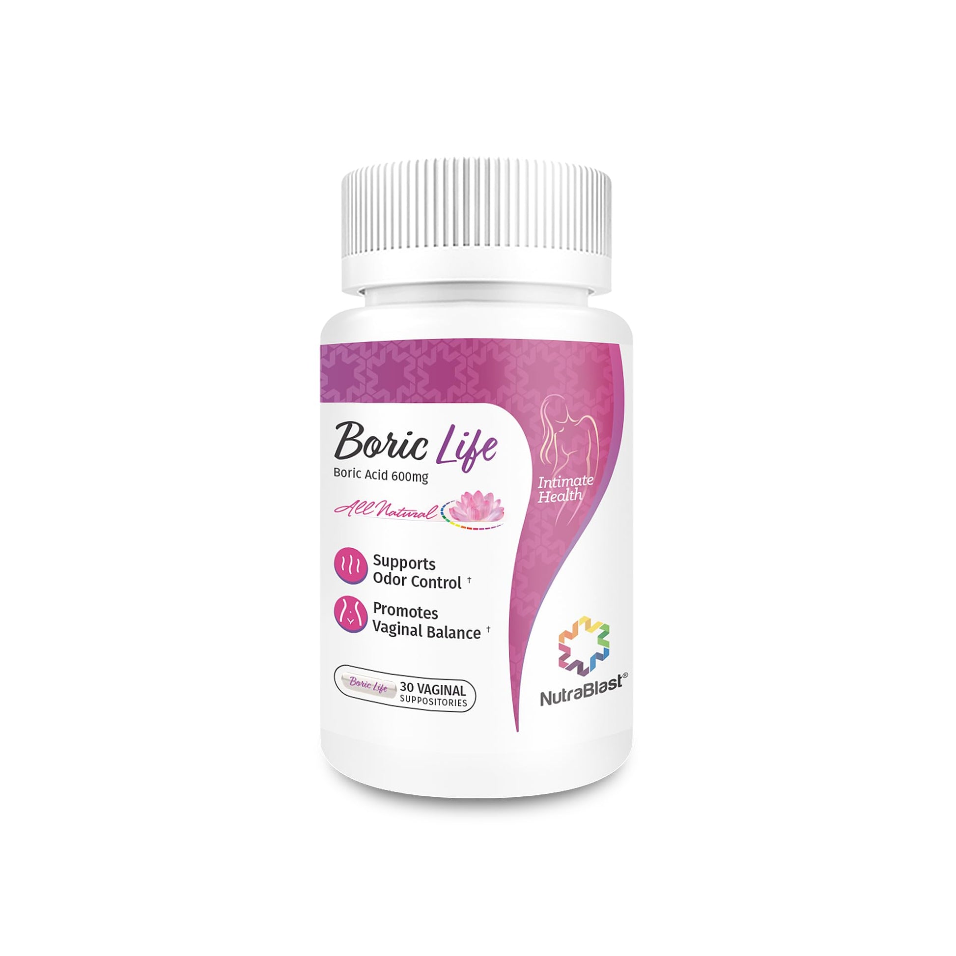 NutraBlast Boric Acid Suppositories - 100% Pure Made in USA - Boric Life Intimate Health Support (30 Count) NutraBlast uk supplements