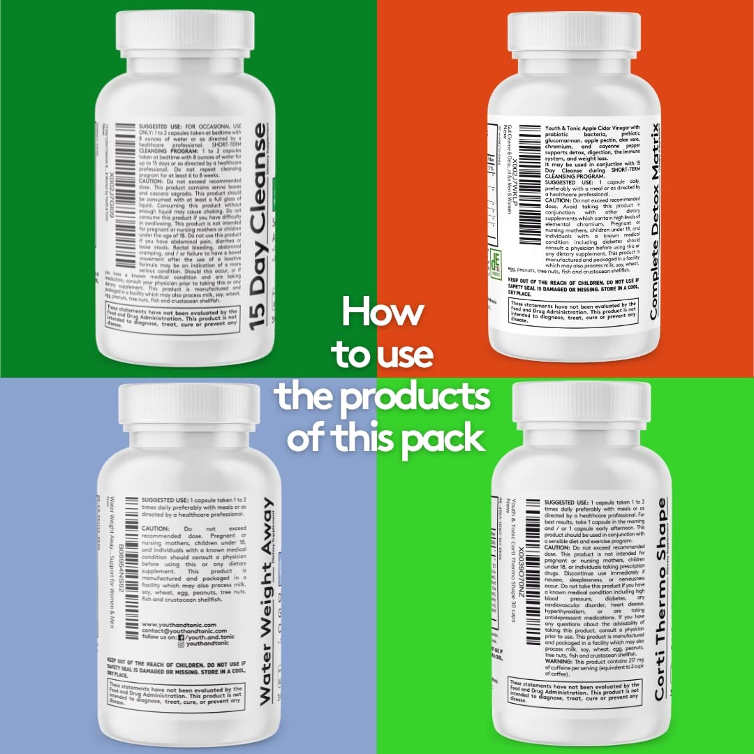 Youth & Tonic CortiThermo Shape Detox Cleanse Kick Off Weight Management - 120 Pills Youth & Tonic uk supplements