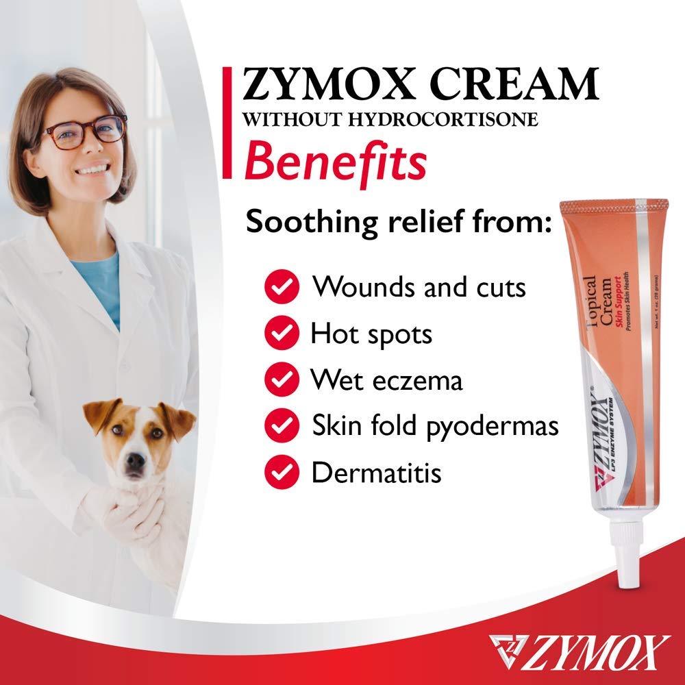 Pet King Brands ZYMOX Veterinarian Strength Topical Cream for Dogs and Cats, 1oz Pet King Brands uk supplements