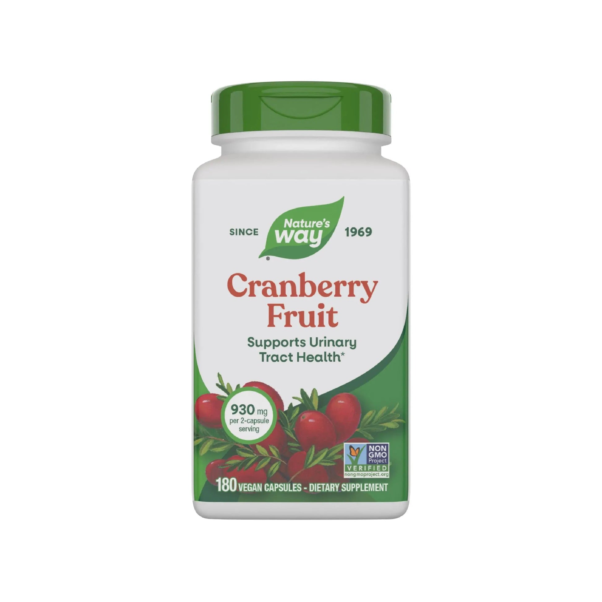 Nature's Way Cranberry Fruit, Cranberry Supplements, Supports Urinary Tract Health*, 930 mg per 2-Capsule Serving, 180 Capsules (Packaging May Vary) Nature's Way uk supplements