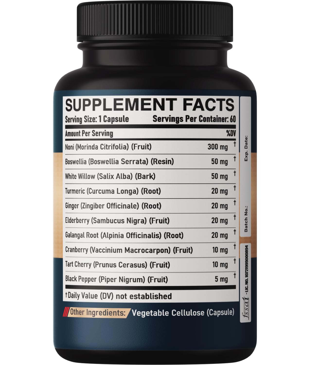 DEDICAD 10in1 Noni Capsules - 4 Month Supply with Elderberry, Boswellia, Turmeric, Ginger & More - Support Muscle, Joint, Digestive & Immune - 2 Packs of 60 Vegan Capsules, Non-GMO & Gluten-Free DEDICAD uk supplements
