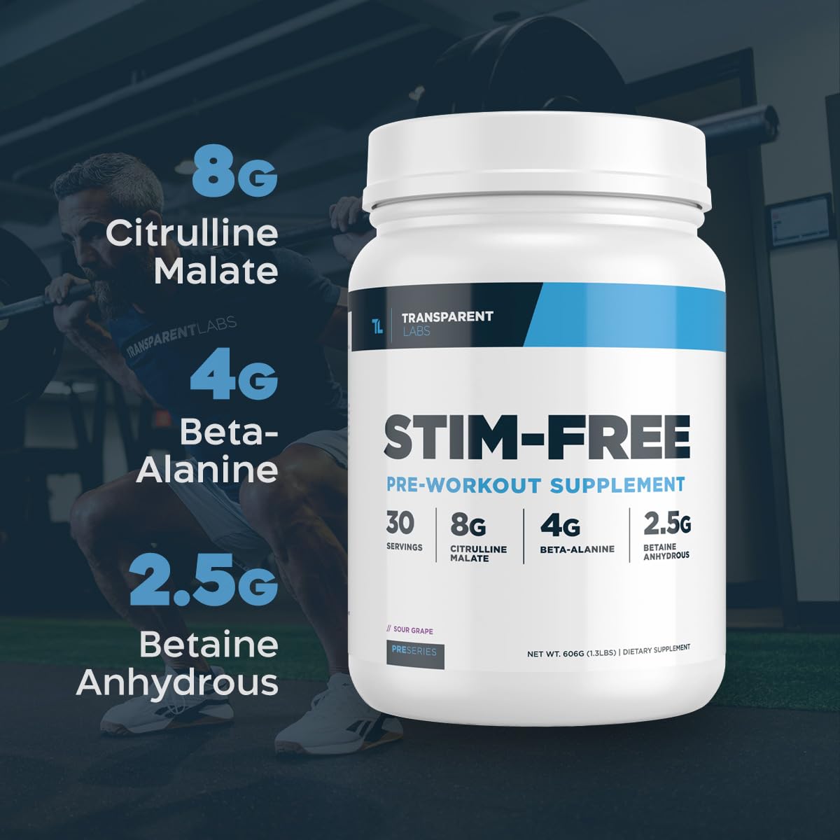 Transparent Labs Stim-Free Pre-Workout - Caffeine & Stim Free Pre Workout Powder Transparent Labs uk supplements