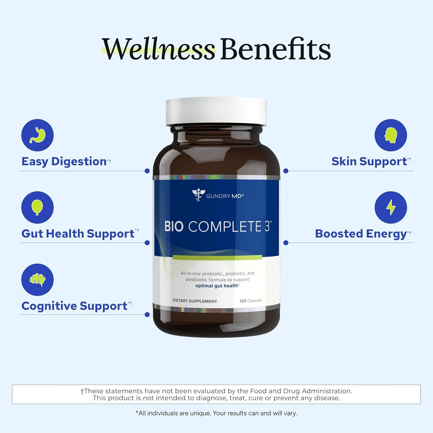Gundry MD® Bio Complete 3 - Prebiotic, Probiotic, Postbiotic to Support Optimal Gut Health, 30 Day Supply (90 Day Supply) Gundry MD uk supplements