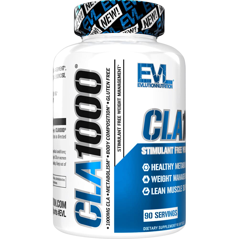 Conjugated Linoleic Acid CLA Pills - CLA 1000mg Diet Pills to Support Weight Loss Fat Burning Evlution uk supplements