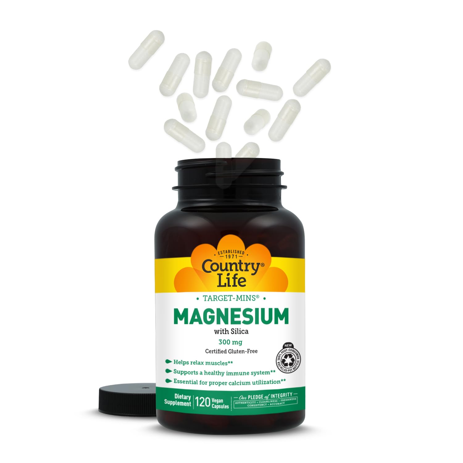 Target-Mins Magnesium with Silica 300 mg 120 Vegetarian Capsules Country Life uk supplements