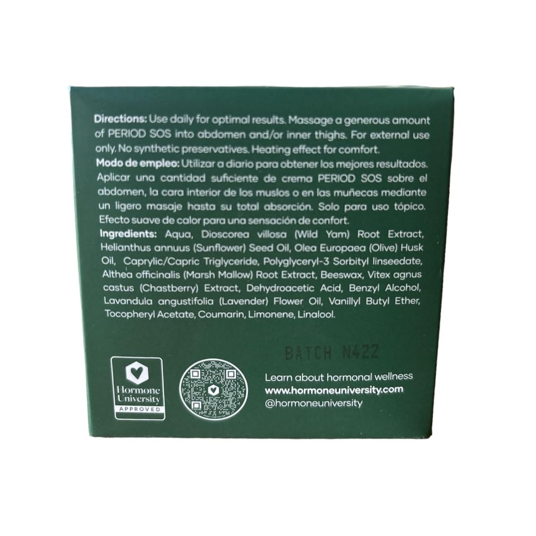 Glow Botanica | Period SOS - Real Wild Yam Cream for PMS Symptom Relief - Topical Supplement Glow Botanica uk supplements