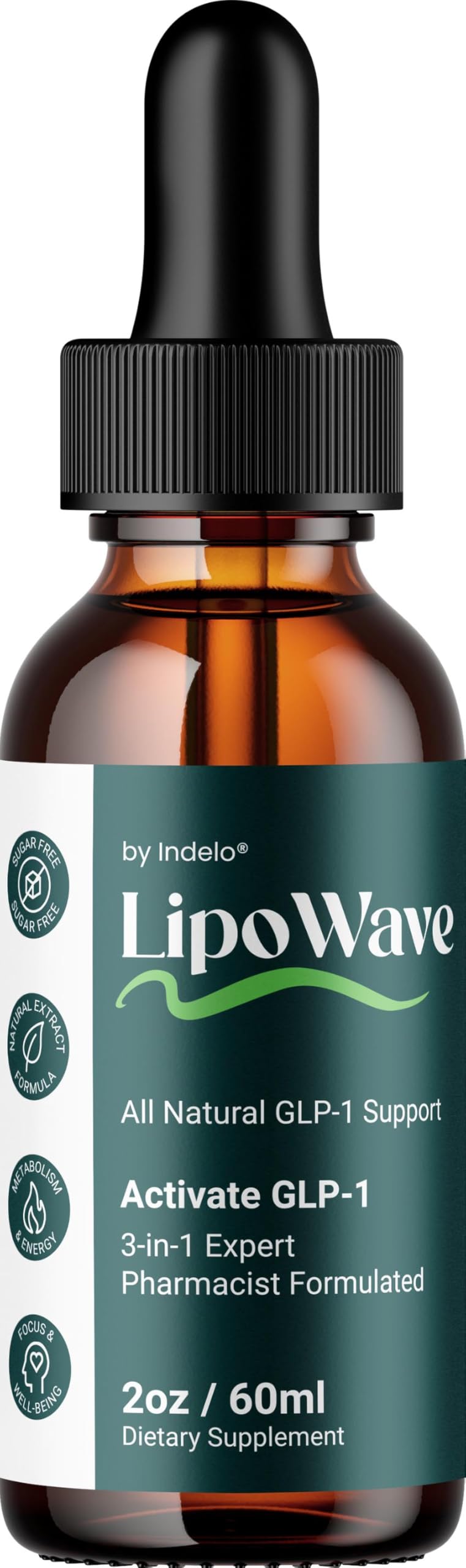 LipoWave Drops – Natural Liquid Dietary Blend for Daily Health Support (1 Month Supply) Indelo uk supplements
