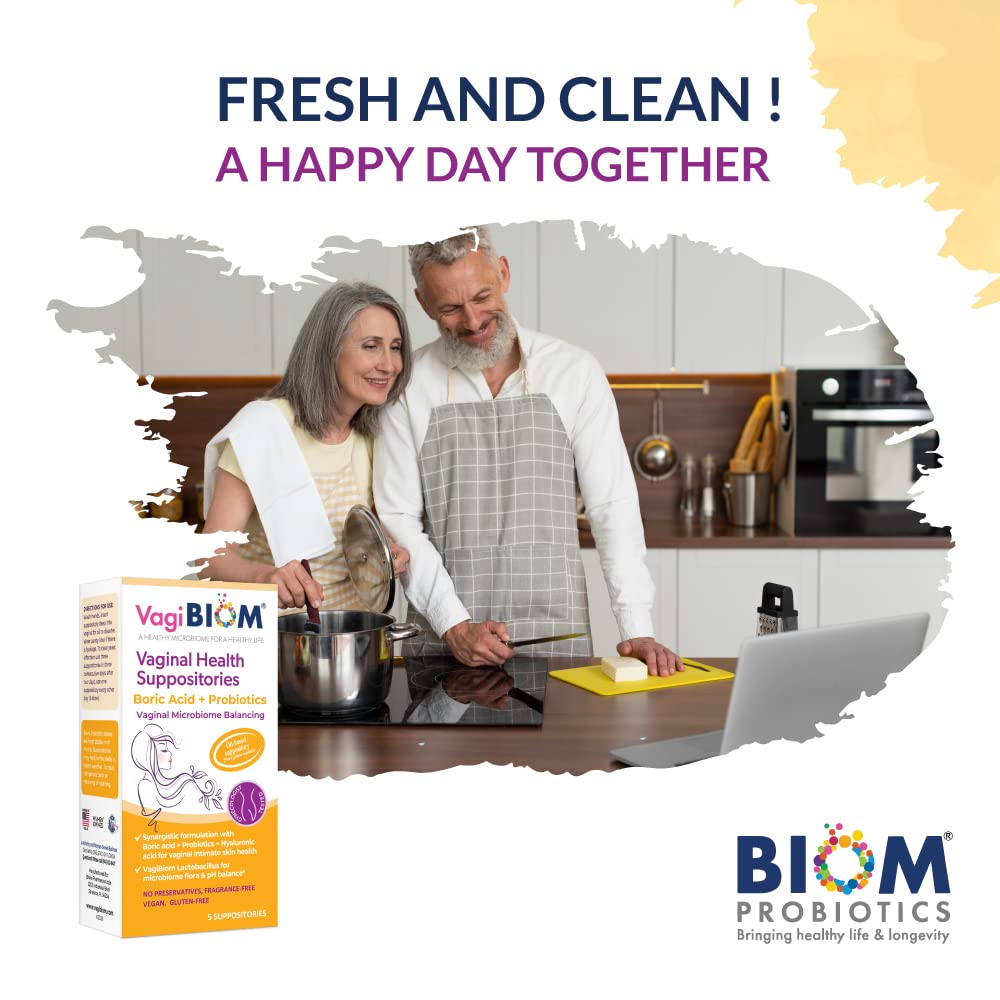 VagiBiom Boric Acid Suppositories with Lactobacillus: Microbiome Flora Balance; Balance and Nourishes VagiBiom uk supplements