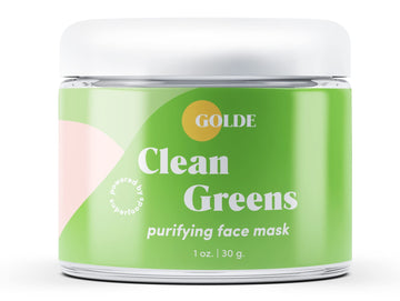 GOLDE - Clean Greens Superfood Face Mask - Made w/Chlorella & Spirulina - Great for Acne Prone, Oily & Dry Skin, Hydrating - Gentle Cleanser - Vegan - Aluminum-Free - 30g Jar GOLDE uk supplements