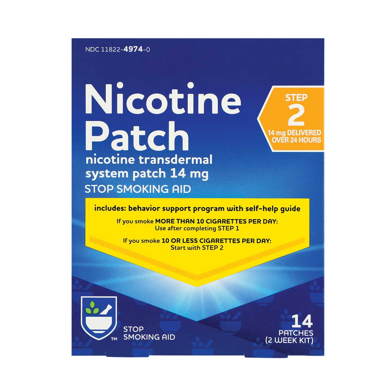 Rite Aid Nicotine Transdermal System Patch, Step 2, 14mg - 14 ct, Nicotine Rite Aid uk supplements