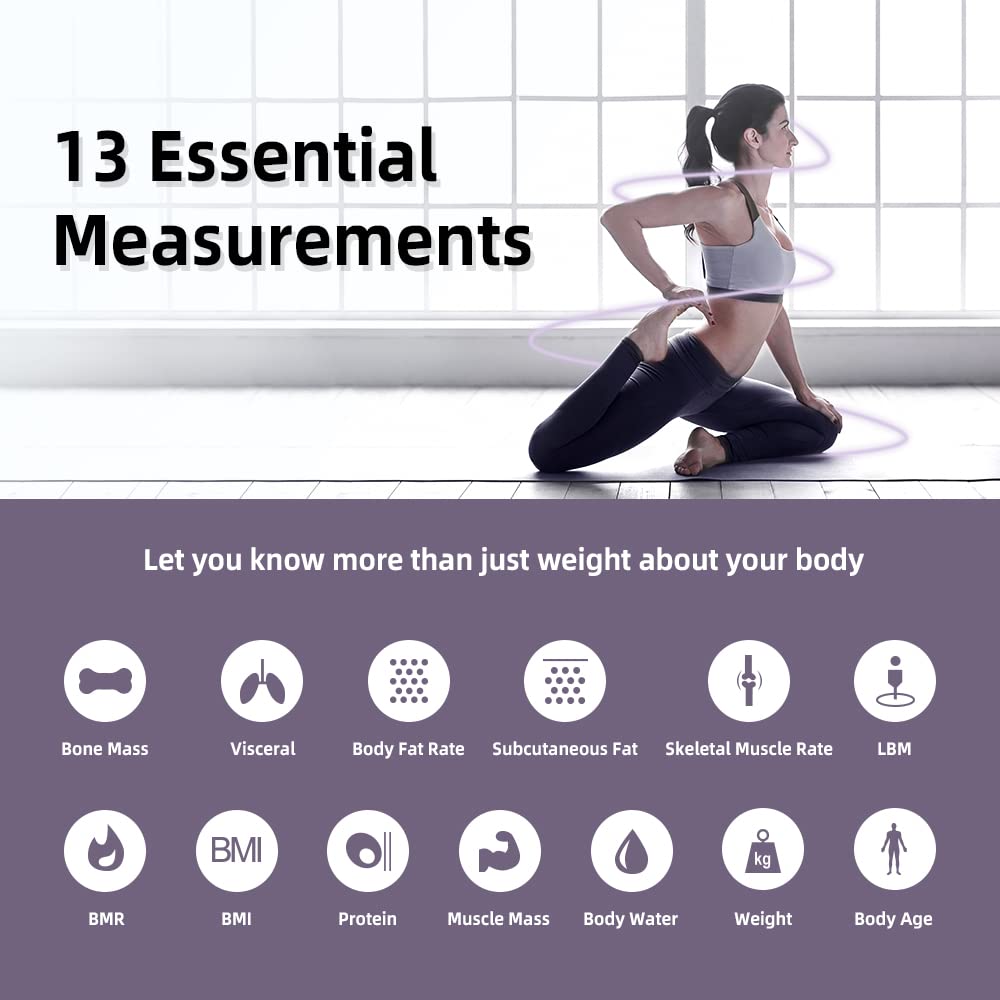 RunSTAR Smart Scale for Body Weight, Digital Bathroom Scale BMI Weighing Body Fat Scale runstar uk supplements