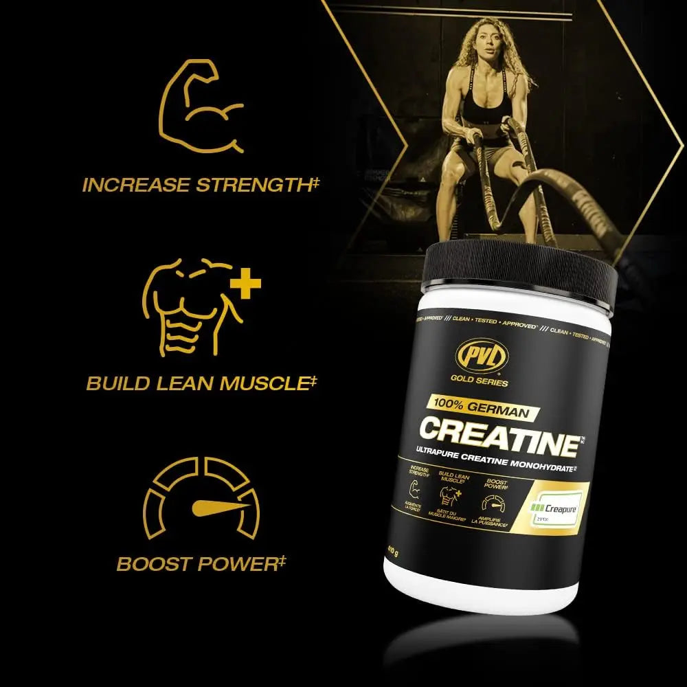 PVL Creapure Creatine – 100% Pure German Creatine Monohydrate Powder-Pharmaceutical Grade Muscle Building Supplement for Strength Training, Pre Workout & Post Workout Protein Support–410g 82 Servings PVL uk supplements