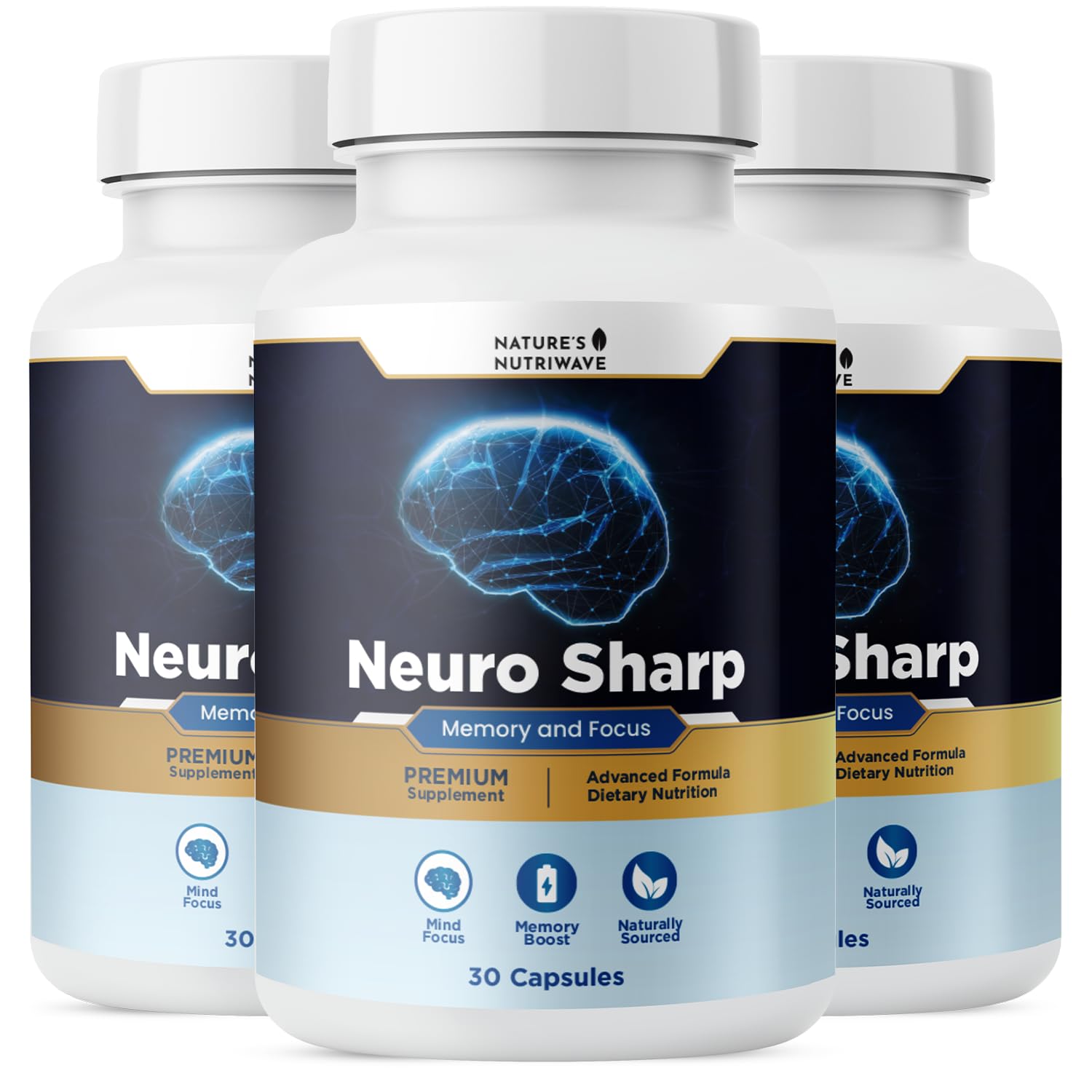 Neuro Sharp – Natural Formula with Bacopa Monnieri, Ginkgo Biloba & Huperzine-A – Made in the USA, Non-GMO, 30 Capsules, 3 Month Supply Nature’s NutriWave uk supplements