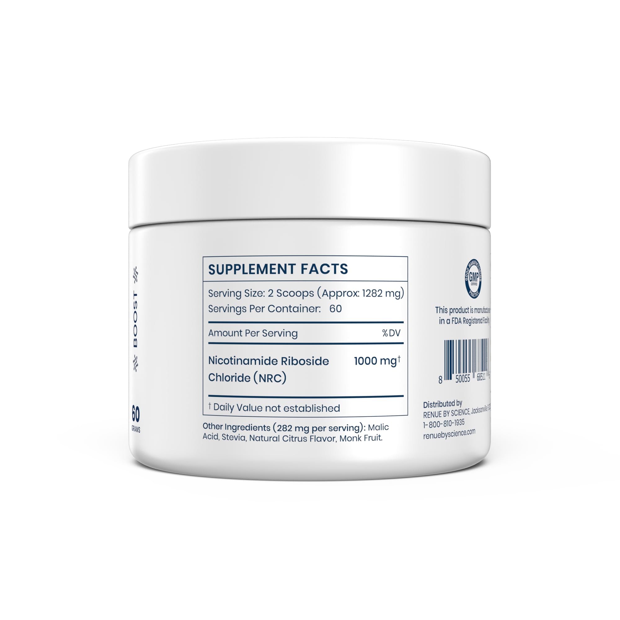 Renue By Science Nicotinamide Riboside | 1000mg Nicotinamide Powder - High Strength NR NAD Powder Sublingual Citrus Burst Flavor | Manufactured in The USA & Third-Party Tested | 60 Servings Renue By Science uk supplements