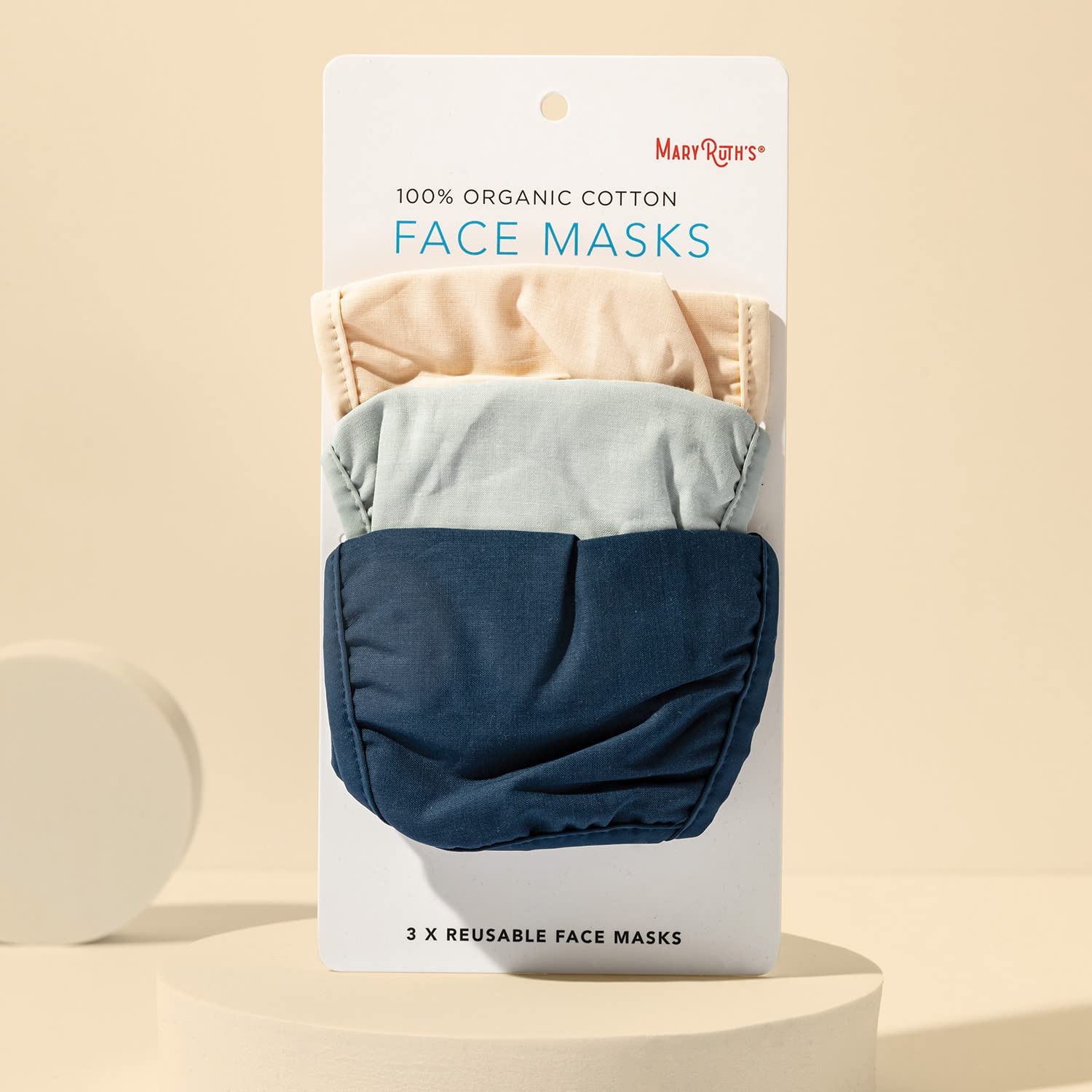MaryRuth's Face Masks Made with 100% Organic Cotton | Soft and Secure 3-Layer Protection | Breathable Comfortable and Reusable Face Masks | One Size Fits Most | 3 Pack MARYRUTH'S uk supplements