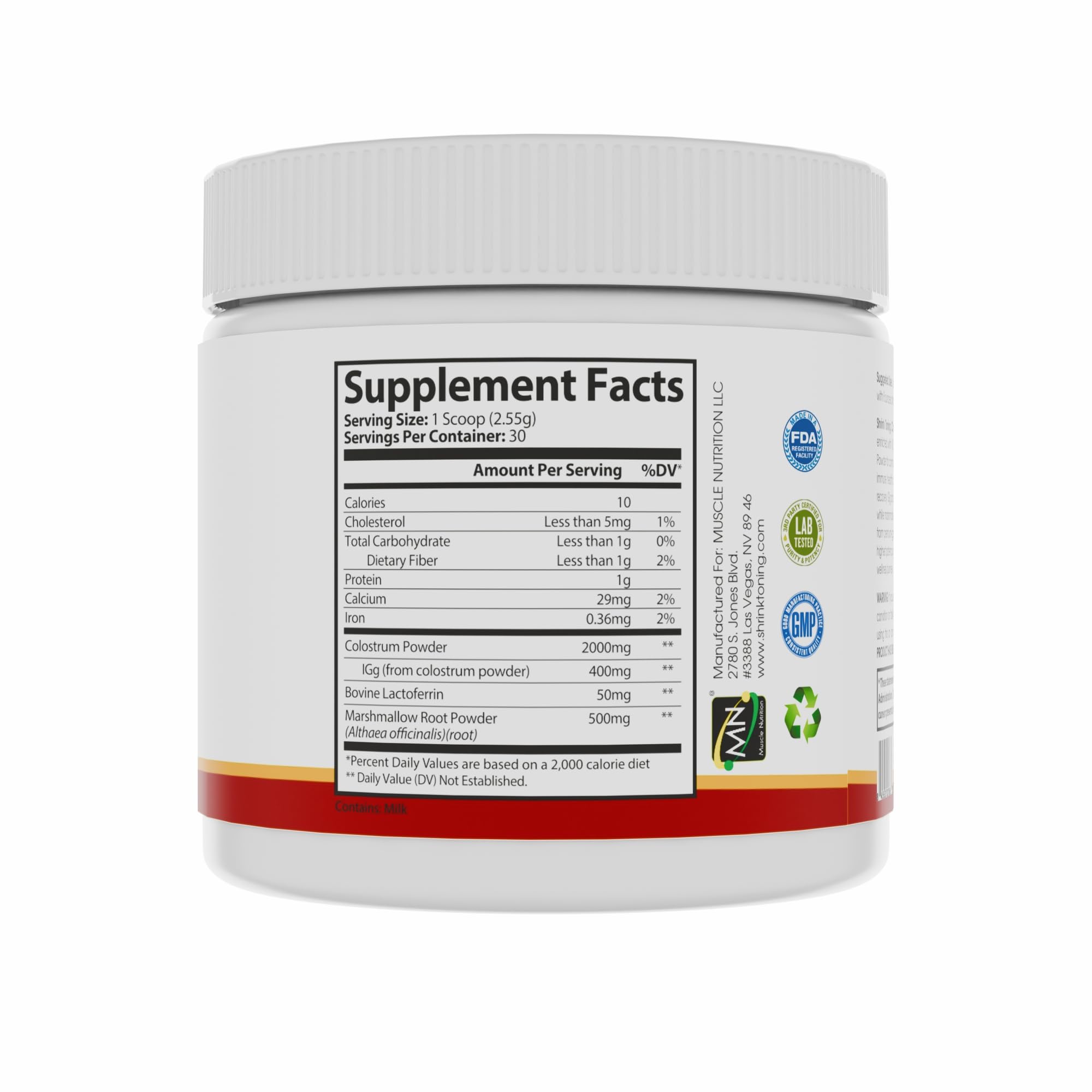 Shrink Colostrum Powder 2.7 oz – Natural Bovine Colostrum Supplement for Overall Health shrink uk supplements
