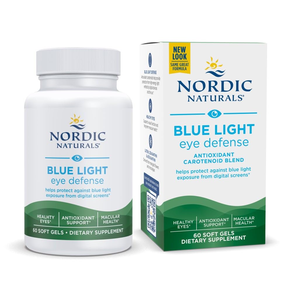 Nordic Naturals Blue Light Defense - 60 Soft Gels - Four Phytonutrients with Complementary Antioxidant Capacities - Supports Retinal Health, Visual Function - Non-GMO - 60 Servings Nordic Naturals uk supplements