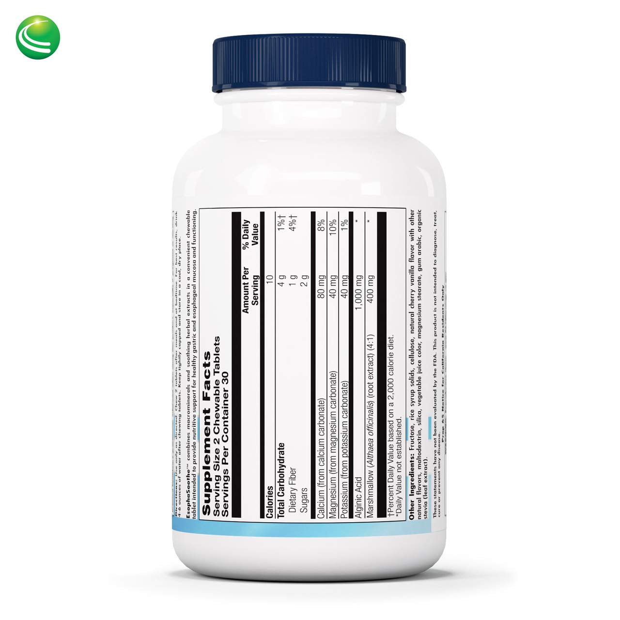 Nutra Biogenesis EsophaSoothe - Chewable Esophogeal Support with Magnesium, Potassium & Calcium for Men & Women - 60 Tablet Chews Nutra BioGenesis uk supplements