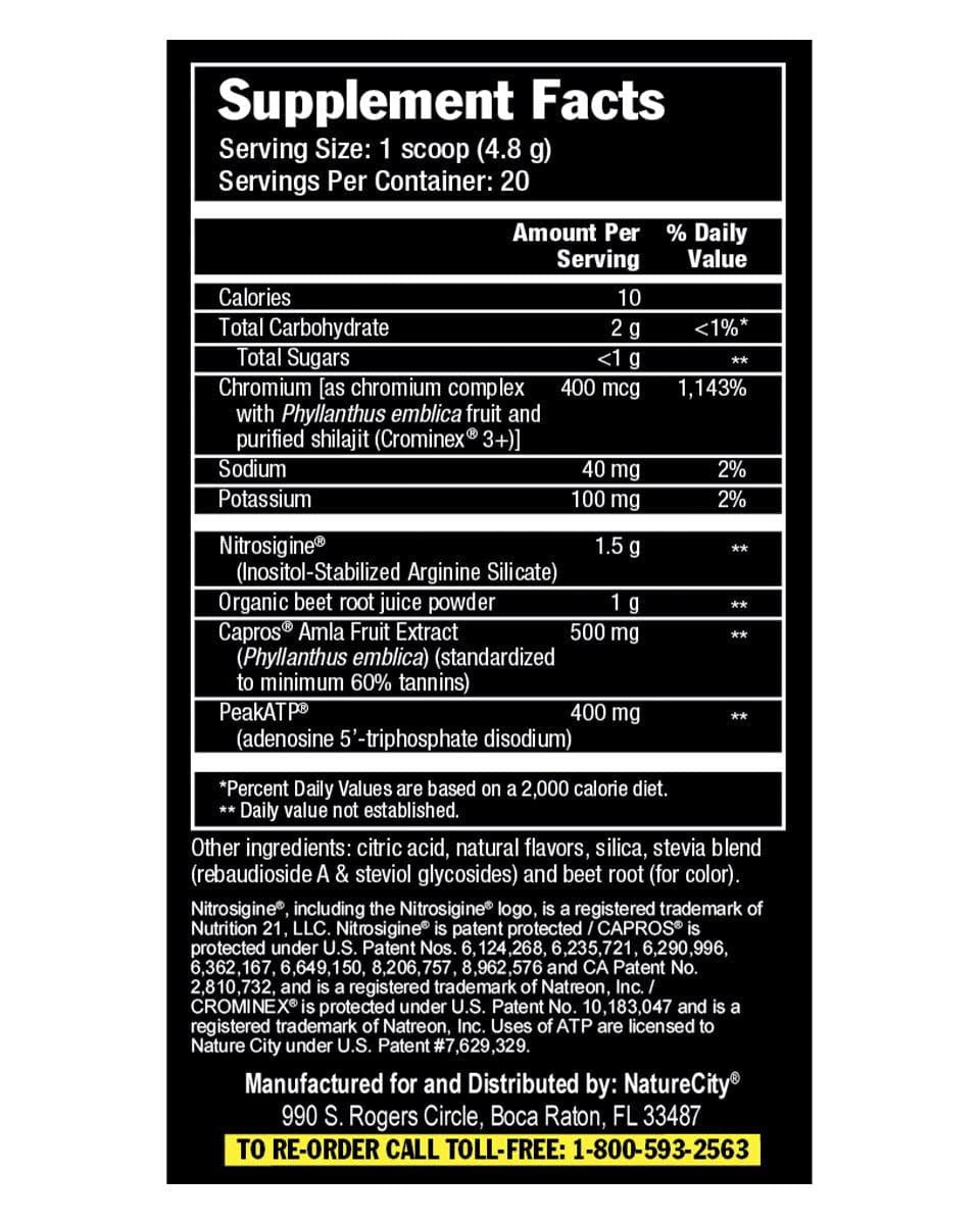 NatureCity True-NOx Nitric Oxide Supplements for Men and Women - Pre-Workout Booster NatureCity uk supplements