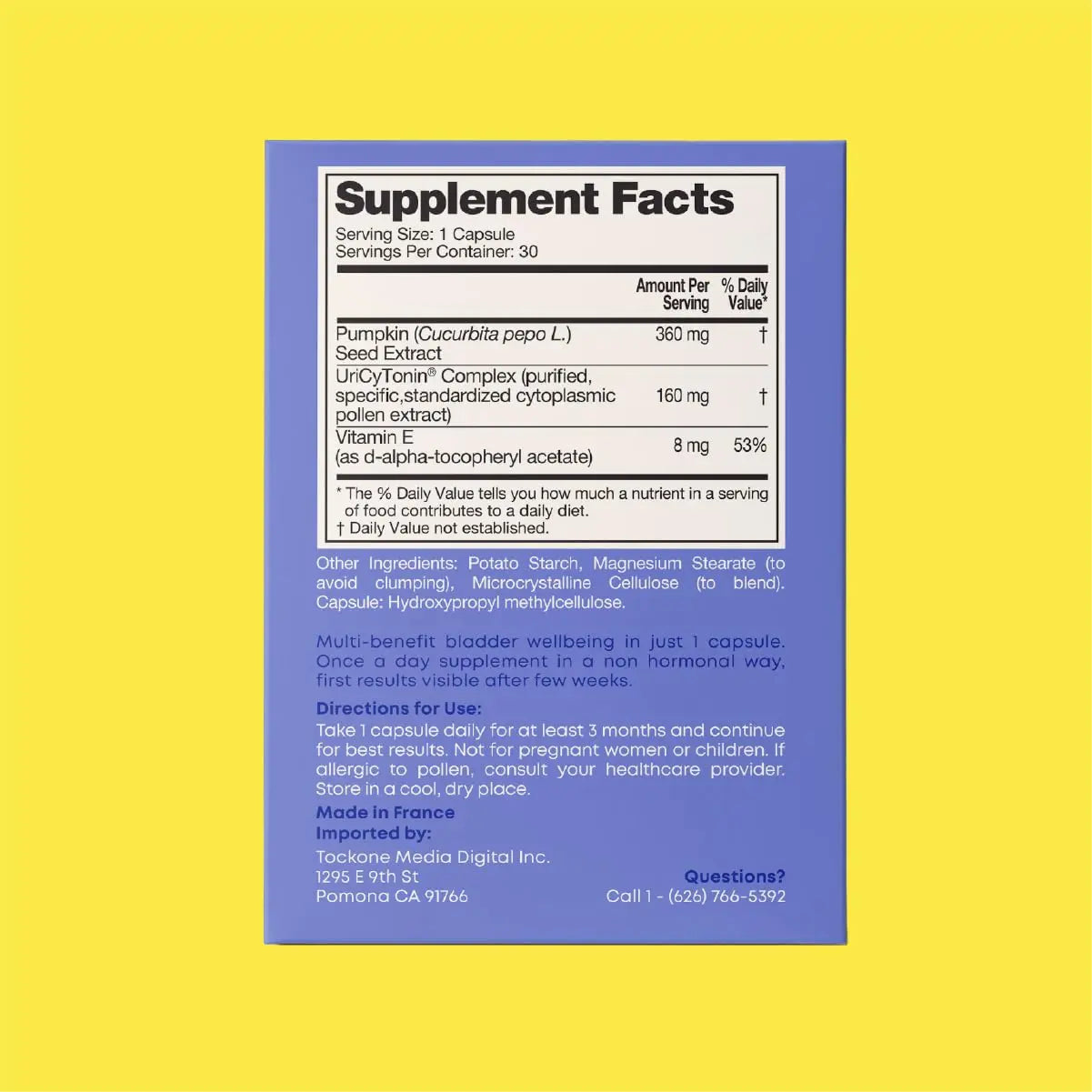 FEM Urovital Bladder Control Supplements - Overactive Bladder, Leakage & Urgency Relief - Non-Hormonal Urinary Tract Health Support for Women - 30 Capsules Upsa uk supplements