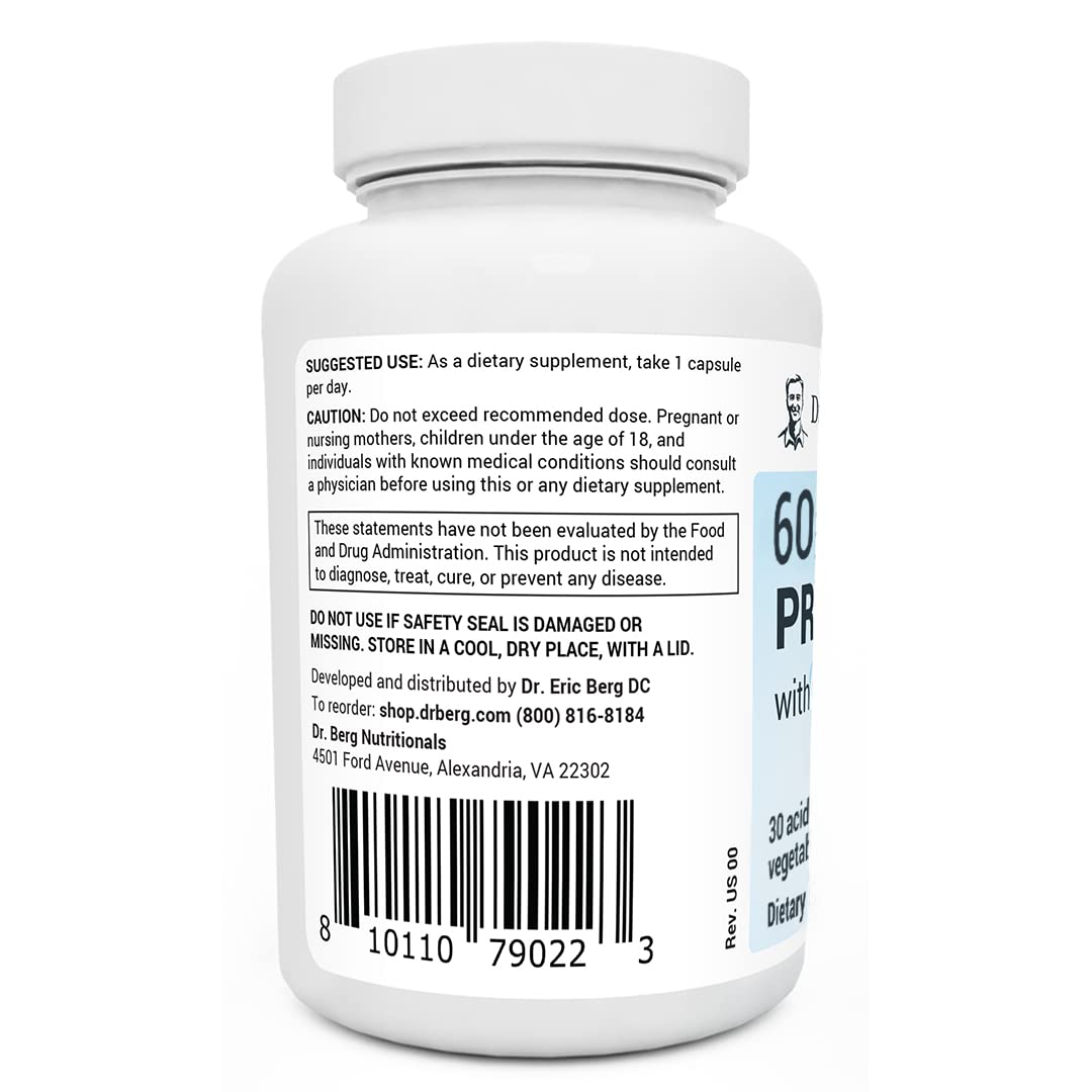 Dr. Berg 60 Billion Probiotic Supplement - Probiotics for Men & Women - Pre and Probiotics Dr. Berg Nutritionals uk supplements