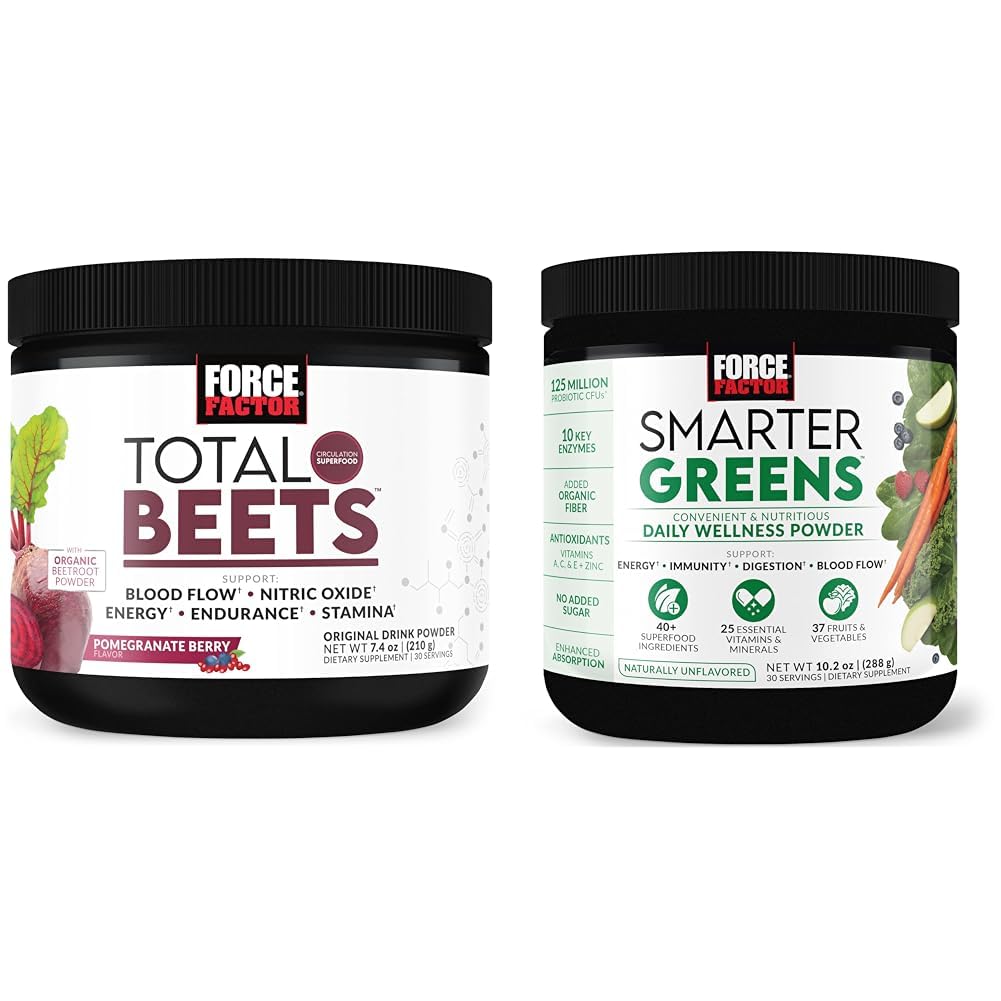 Force Factor Total Beets Drink Mix Superfood Powder with Nitrates to Support Circulation Force Factor uk supplements