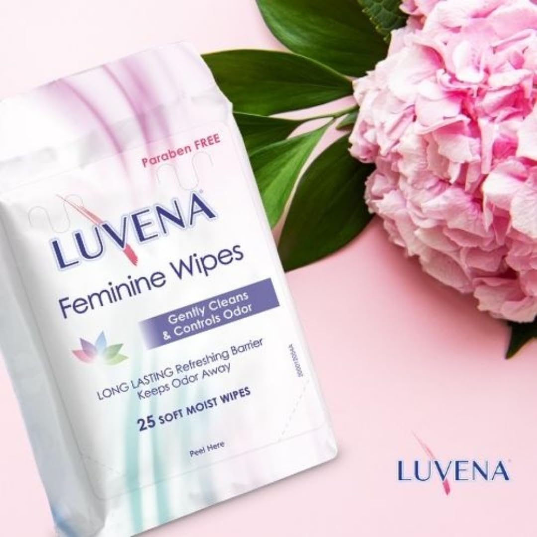Luvena Feminine Wipes - Soft Wet Wipes for Women - Refresh & Resist Odor - Gynecologist Tested LUVENA uk supplements
