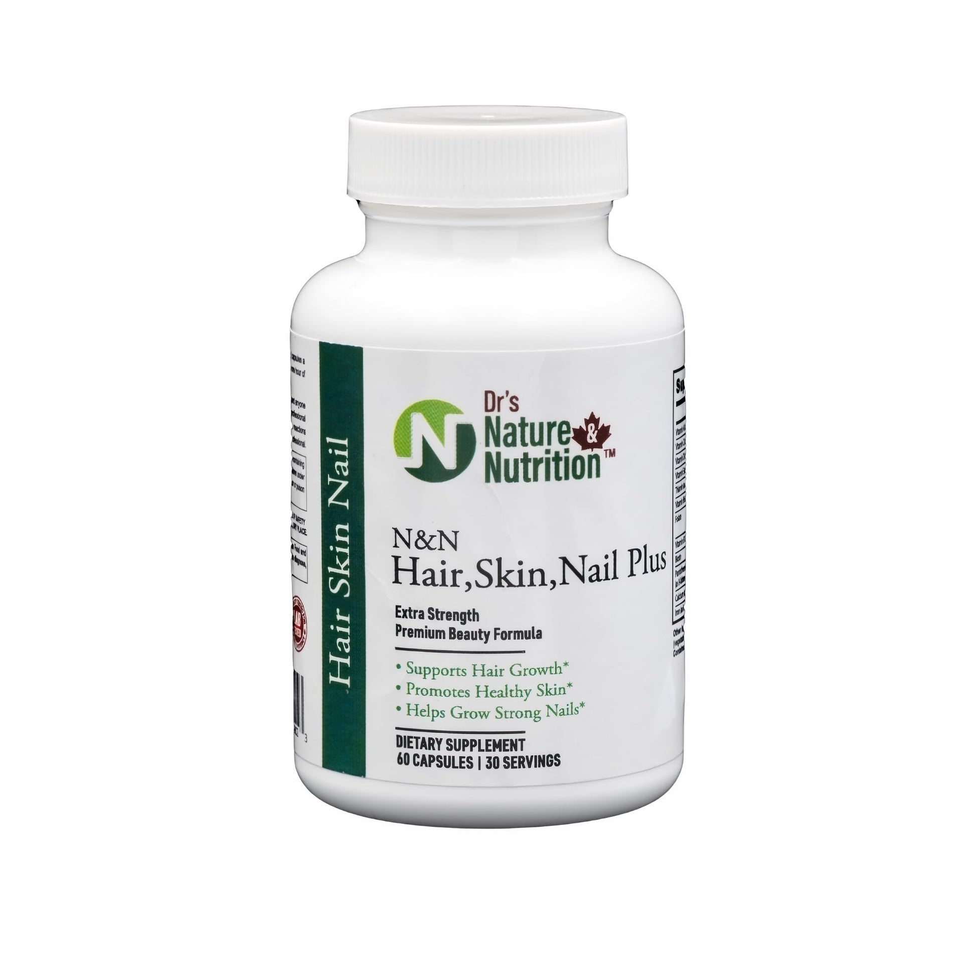 Dr's Nature & Nutrition Hair, Skin & Nail Plus Vitamin Supplement with Biotin 5000mcg, Bamboo Extract, Collagen Support - Extra Strength Beauty Supplement for Men and Women - 60 Capsules Dr's Nature & Nutrition uk supplements