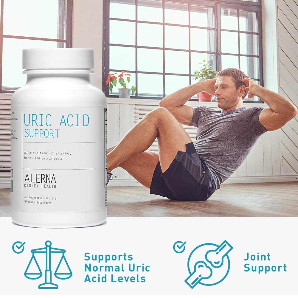 Alerna Kidney Health Uric Acid Support Supplement – Tart Cherry, Celery Seed, Turmeric, Quercetin – 60 Vegetarian Tablets (Pack of 3) Alerna Kidney Health uk supplements