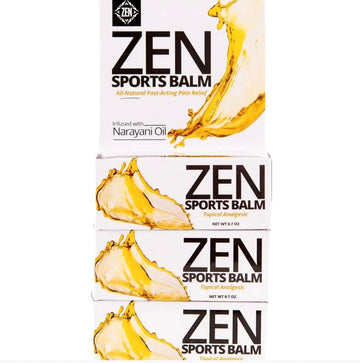 ZEN Sports Balm with Narayani Oil- Cramps, Backaches and Other Workout & Exercise Injuries, Fast-Acting (Pack of 3) ZEN uk supplements