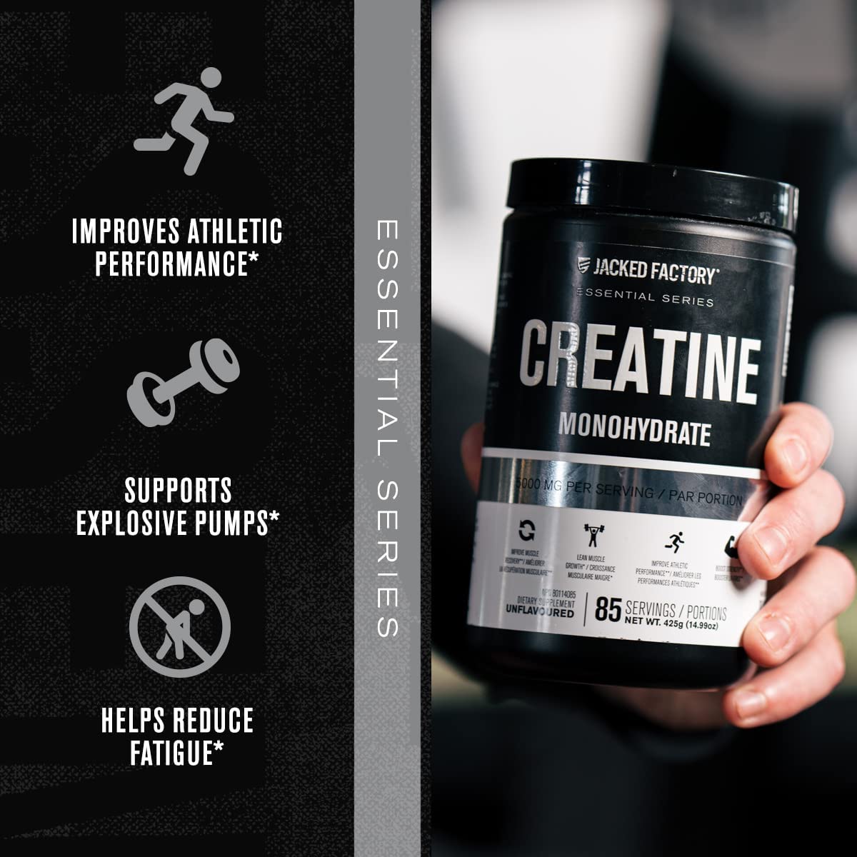 Nitrosurge Pre-Workout & Creatine Monohydrate - Pre Workout Powder With Creatine Jacked Factory uk supplements
