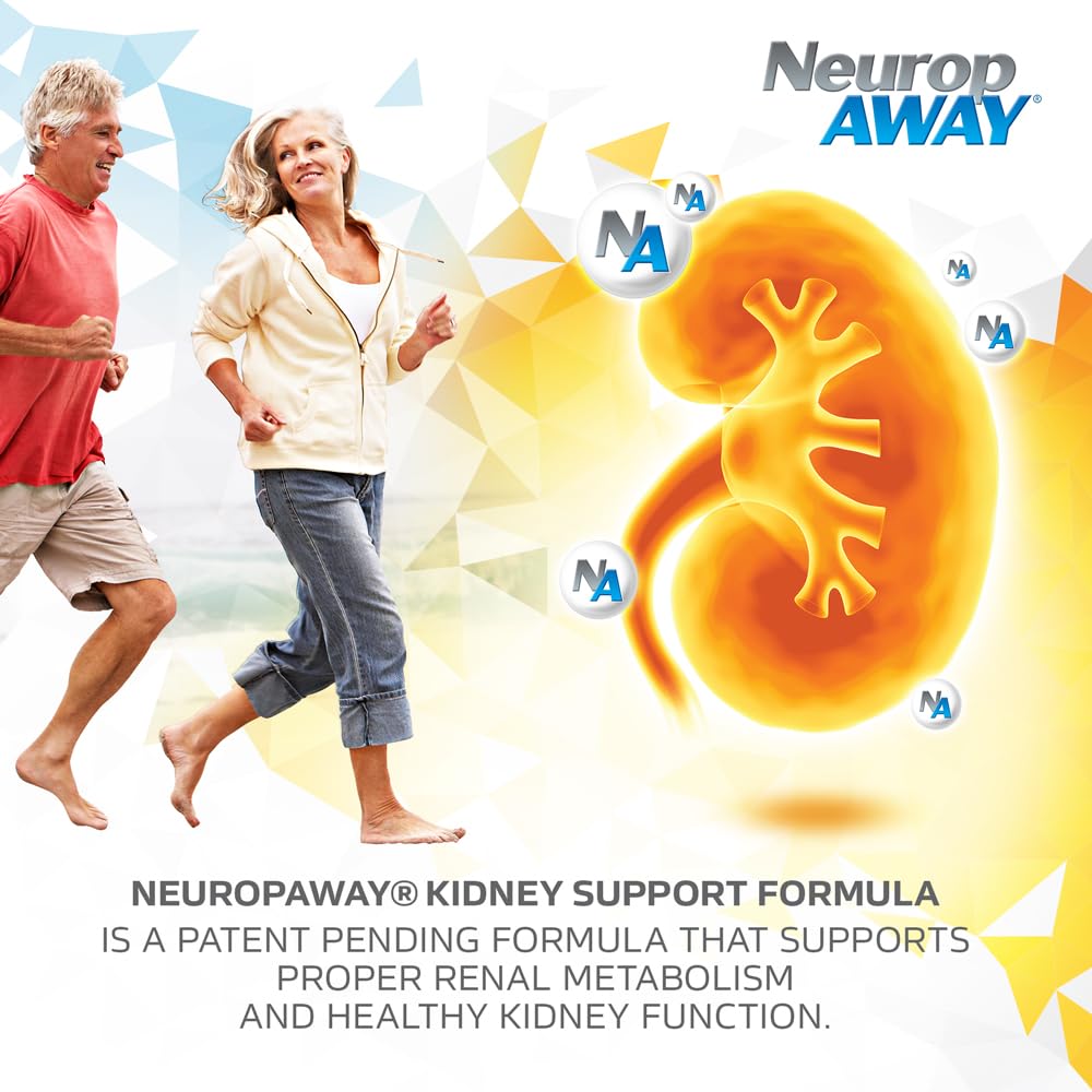 NeuropAWAY Kidney Support Formula Sugar Free with Agmatine Sulfate 500mg L-Novaline 50mg L-Ornithine 150mg L-Citrulline 100mg Per Capsule 90CT Fast Acting Kidney Support NeuropAWAY uk supplements
