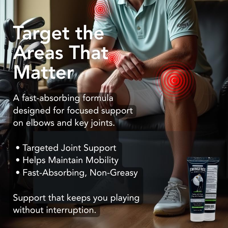 EagleEase – Targeted Joint Support Cream for Golfers & Athletes | Helps Support Elbows & Mobility During & After Play | Fast-Absorbing – 3 oz SwingFree Mobility uk supplements