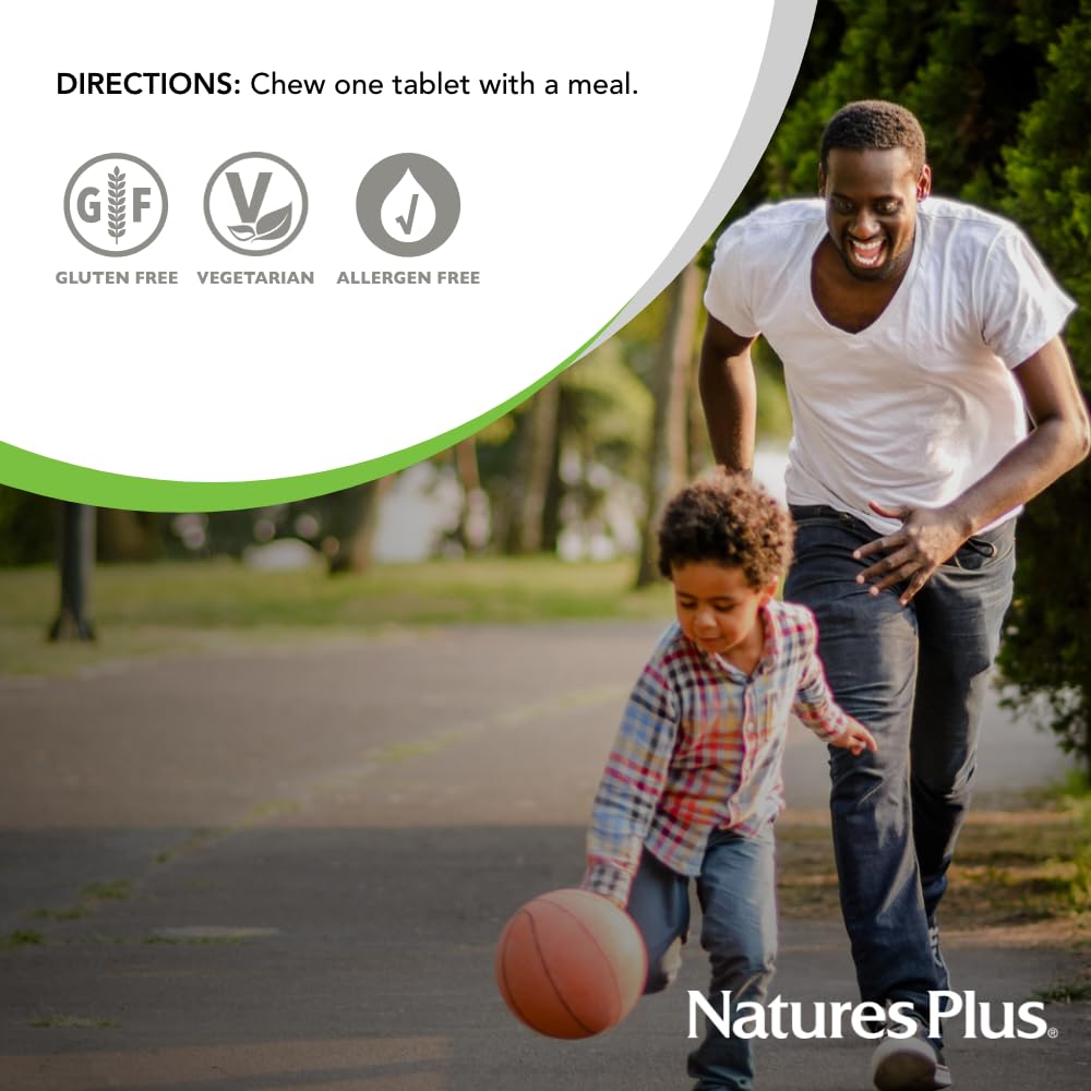 NaturesPlus Papaya Enzyme - 180 Chewable Tablets - Digestive Aid Supplement with Amylase & Protease - Helps Reduce Gas, Bloating, Stomach Upset & Discomfort - Vegan, Gluten Free - 180 Servings NaturesPlus uk supplements