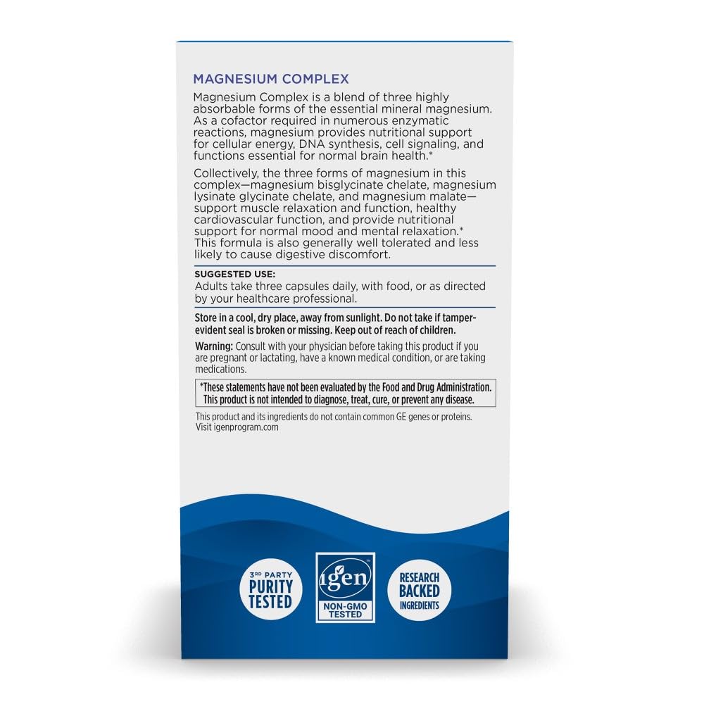 Nordic Naturals Magnesium Complex - 90 Capsules - 225 mg Magnesium, 1.9 mg Iron - Brain & Heart Health, Mood, Energy, & Muscle Relaxation - Non-GMO, Vegan - 30 Servings Nordic Naturals uk supplements