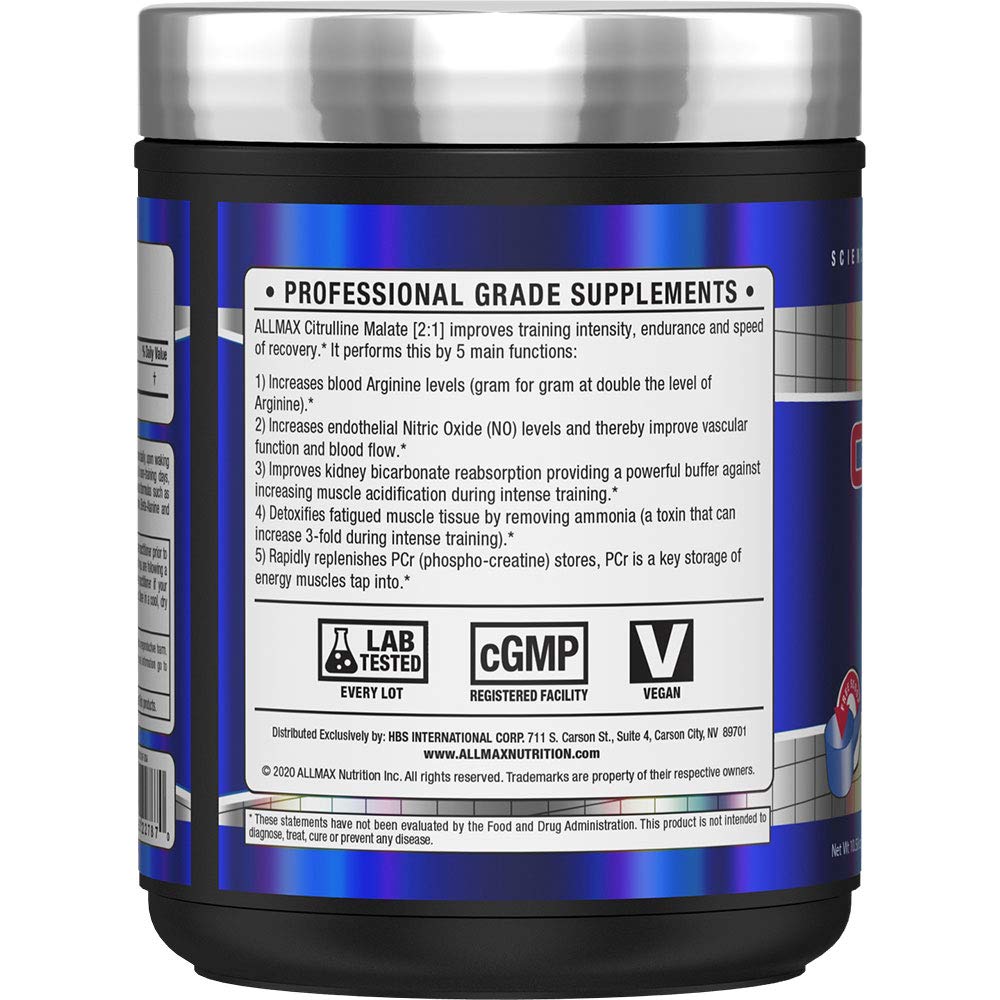 ALLMAX Essentials CITRULLINE MALATE 2:1 - 300 g Powder - Improves Endurance ALLMAX Nutrition uk supplements