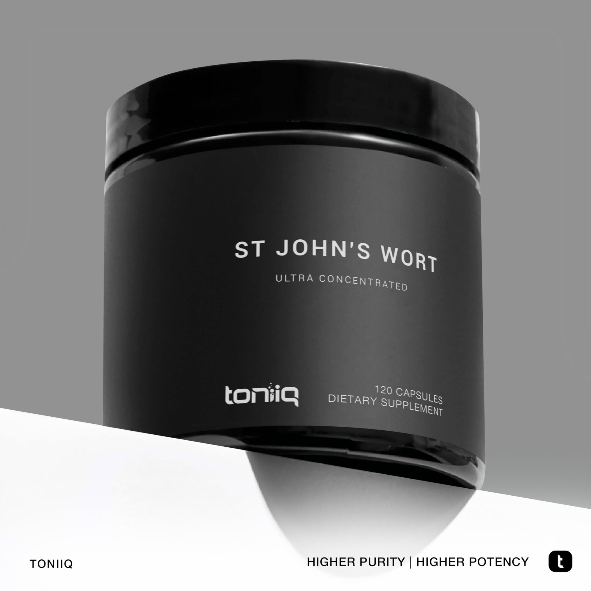 Toniiq 1,000mg Ultra High Strength St. John's Wort Capsules (Non-GMO) - 4X Concentrated Extract - 0.3% Hypericin - Highly Purified and Bioavailable - 120 Capsules Toniiq uk supplements