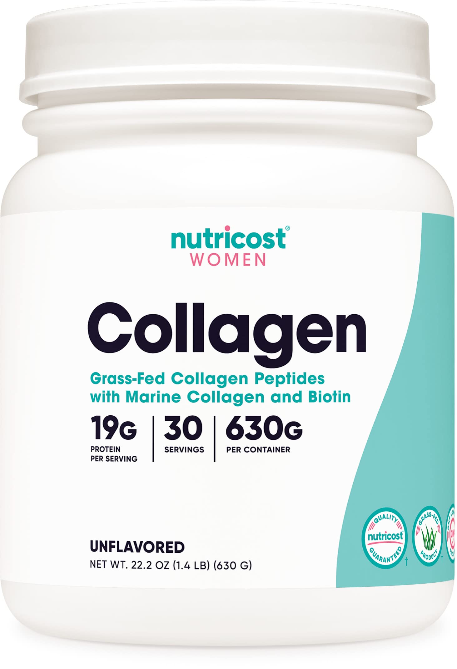 Nutricost Collagen for Women 30 Servings (Unflavored) - Grass-Fed Collagen Peptides Nutricost uk supplements