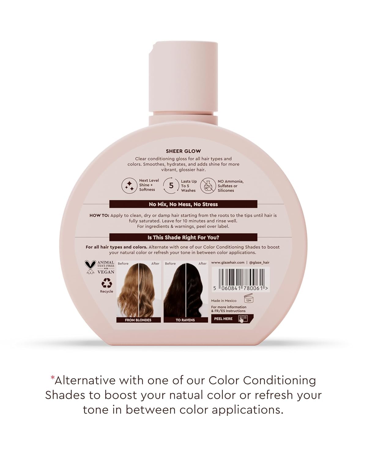 Glaze Supergloss Sheer Glow Clear Hair Gloss Mini – Smooths, Lightweight, Adds Mirror Shine & Improves the look of Damaged Hair – Travel Size 1.7 oz glaze uk supplements