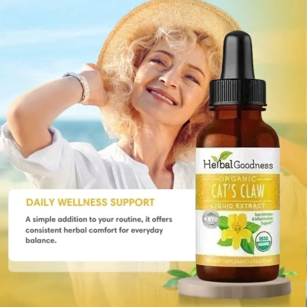 Cat's Claw Extract Joint Support - Herbal Supplement for Joint and Muscle Function, Immunity, Heart Support - Gluten Free - Superior Absorption - Organic Liquid 1oz - Herbal Goodness (1 bttl) Herbal Goodness uk supplements