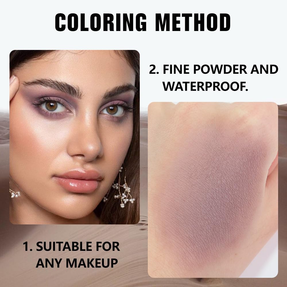 evpct Mauve Taupe Plum Matte Single Eye Shadow Palette Makeup for Older Women, Plum Lavender Purple Natural Cream Eyeshadow Palette for Green Eyes, High Pigment Mini Monochrome Eyeshadow evpct uk supplements