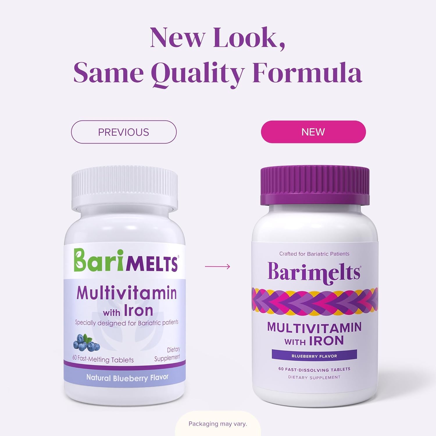 BariMelts Bariatric Multivitamin with Iron - 1 Month Supply (60 Fast-Dissolving Tablets) - Sugar-Free - Post-Op Bariatric Vitamins BariMelts uk supplements
