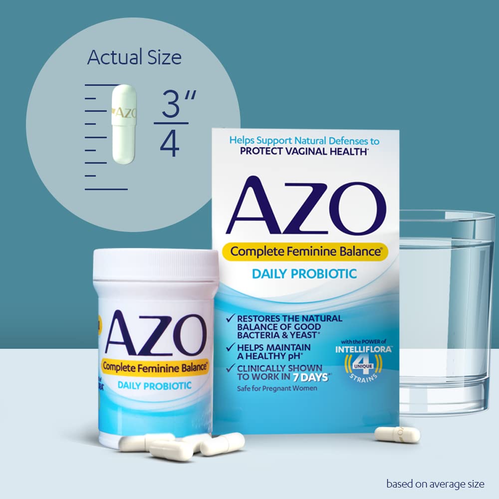 AZO Complete Feminine Balance Daily Probiotics for Women & D Mannose Urinary Tract Health AZO uk supplements