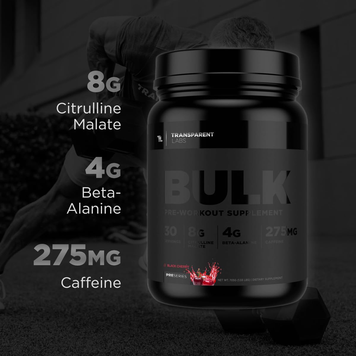 Transparent Labs Bulk Black - Sour Gummy - 30 Servings Transparent Labs uk supplements