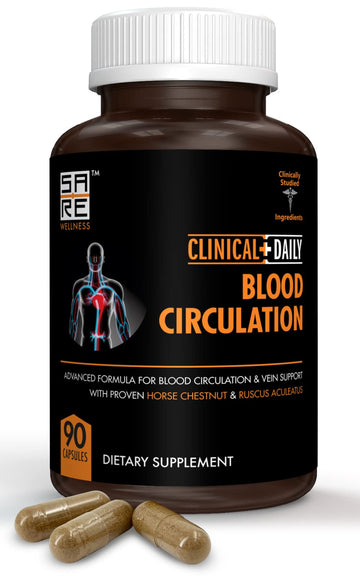 Clinical Daily Blood Circulation Supplements. Butchers Broom, Horse Chestnut, Hawthorn Clinical Daily uk supplements