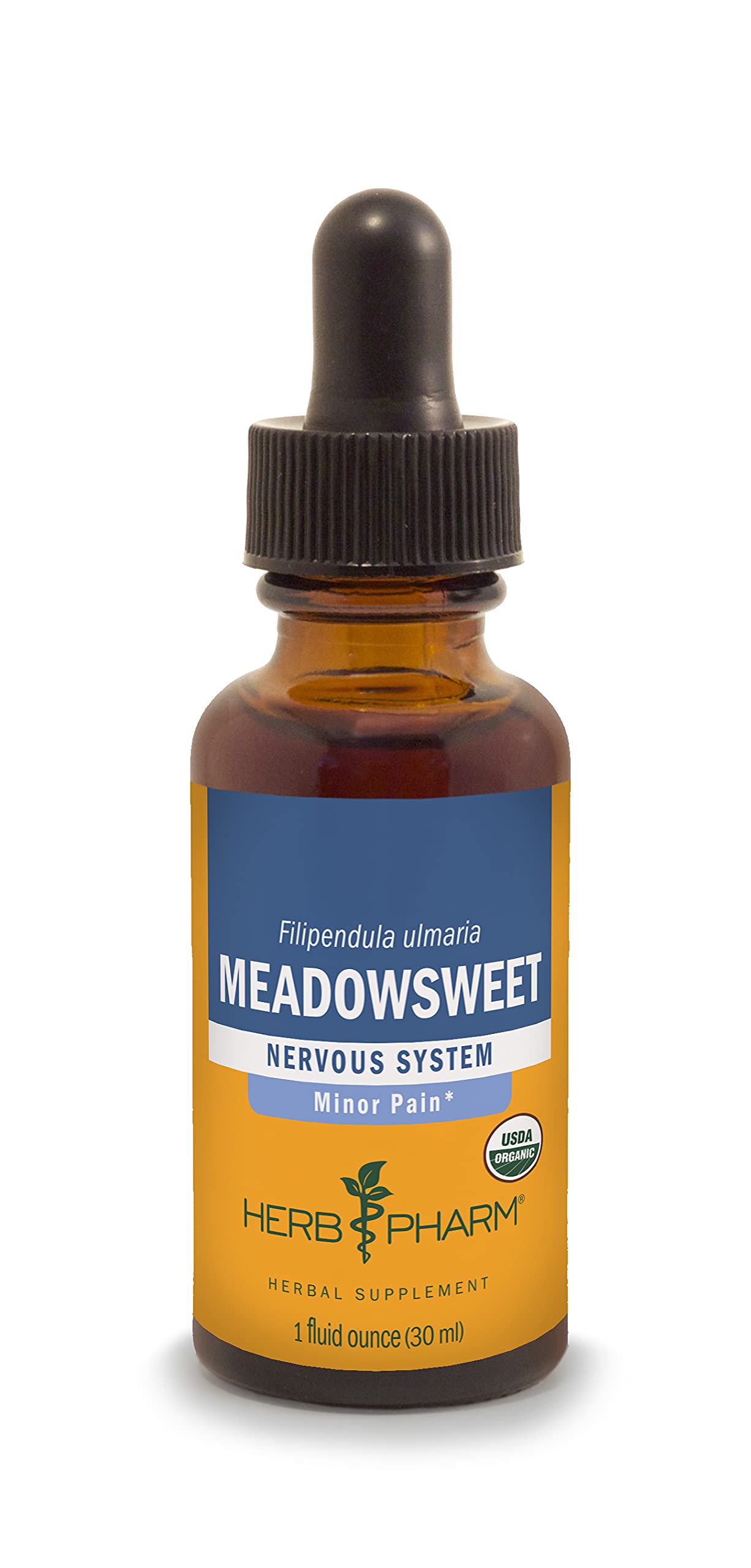 Herb Pharm Certified Organic Meadowsweet Liquid Extract for Minor Pain - 1 Ounce (DMEAD01) Herb Pharm uk supplements
